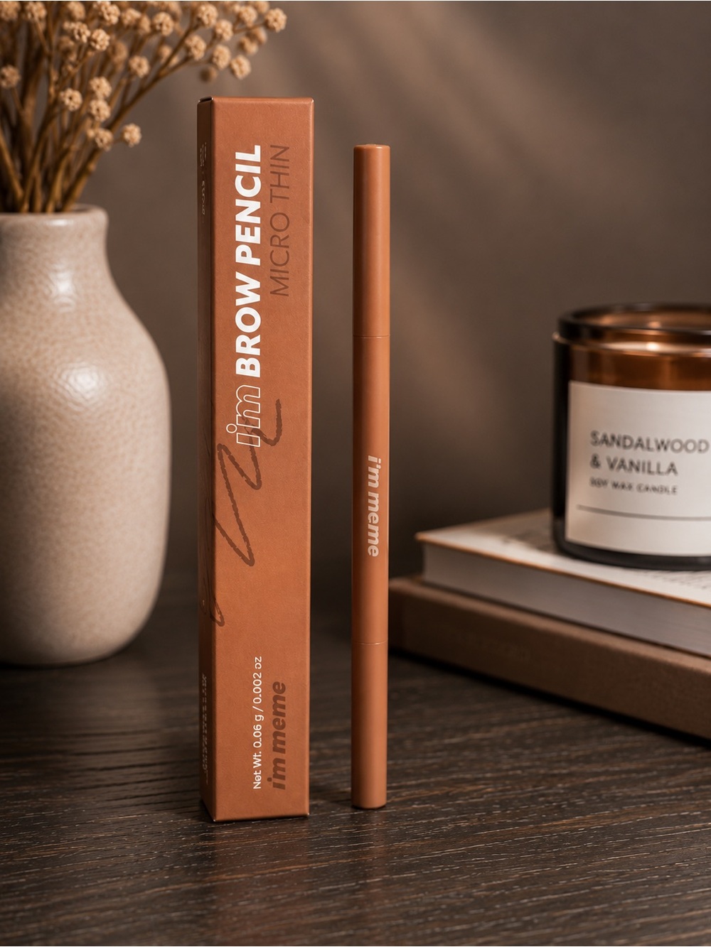 Micro Thin Brow Pencil — Natural  Brown